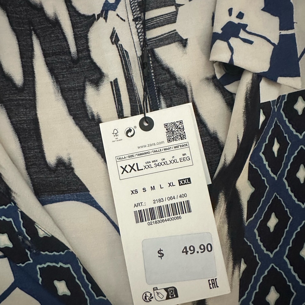 Zara long sleeve button down  blouse NWT - Picture 2 of 5